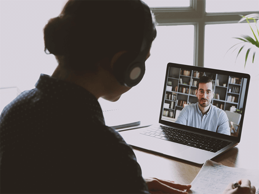 Video chat between student and teacher