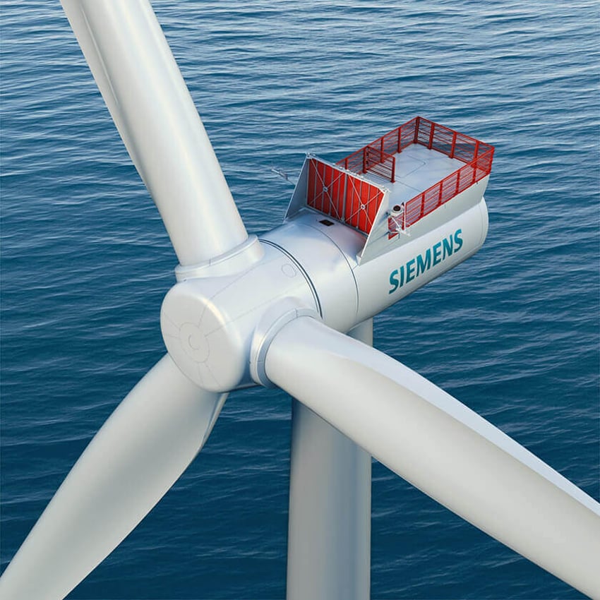 Siemens 해안 풍력 발전용 터빈 사진 